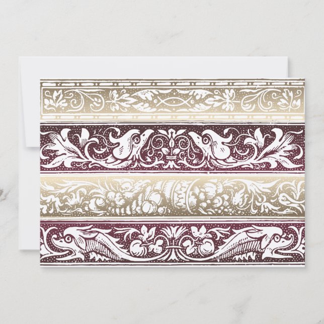 Invitations de mariage de la Renaissance (Devant)