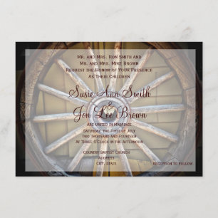 Invitations de mariage de la roue du Wagon du Sud-