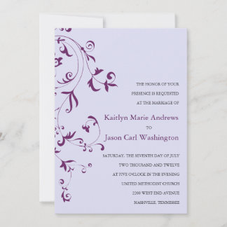 Invitations de mariage de la vigne florale