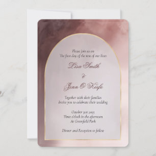 Invitations de mariage de l'arc aquarelle moderne