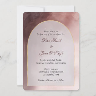Invitations de mariage de l'arc aquarelle moderne