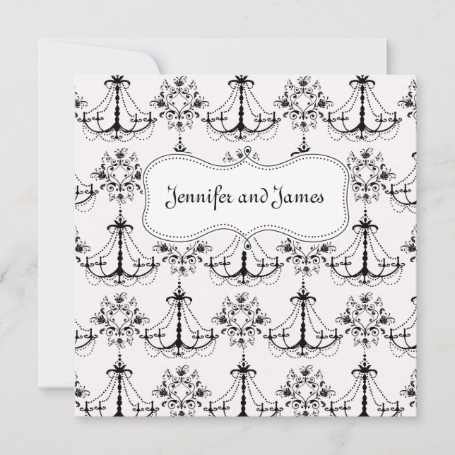 Invitations de mariage de lustre (Devant)