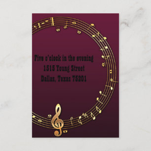 Invitations de mariage de musicien