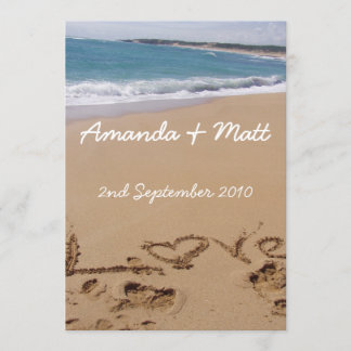 Invitations de mariage de plage