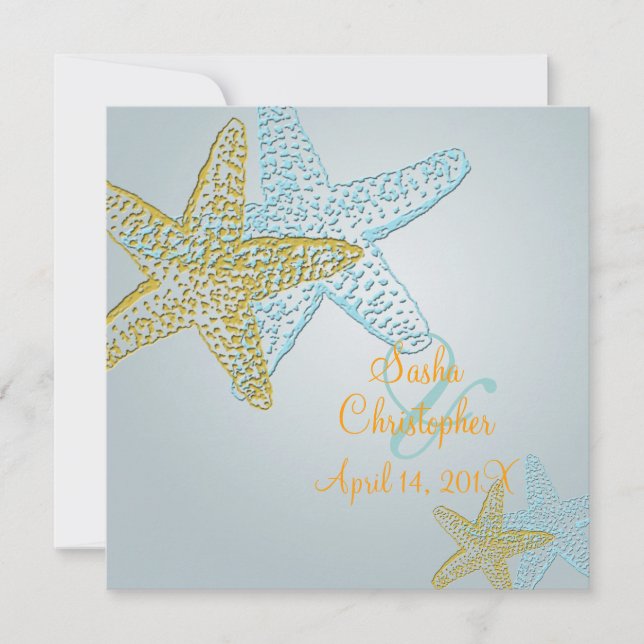 Invitations de mariage de plage (Devant)
