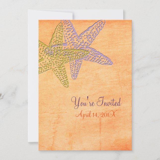 Invitations de mariage de plage (Devant)