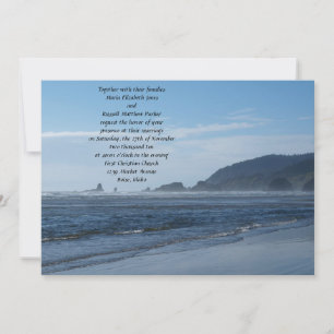 Invitations de mariage de plage rocheuse