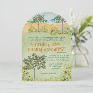 Invitations de mariage de prairie verdoyante