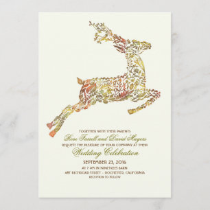 Invitations de mariage de région boisée d'automne