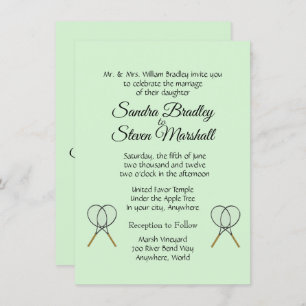 Invitations de Mariage de tennis