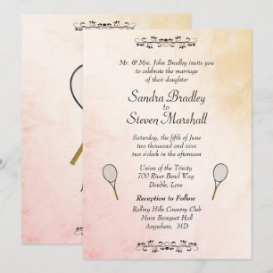 Invitations de Mariage de tennis