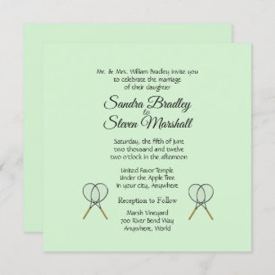 Invitations de Mariage de tennis