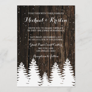 Invitations de mariage de Winter Wonderland