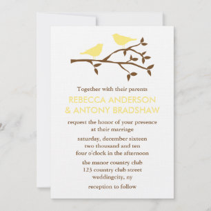 Invitations de mariage des Inséparables