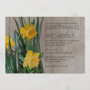 Invitations de mariage des jonquilles russes