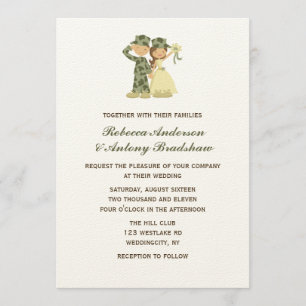 Invitations de mariage des soldats et des épouses