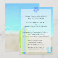 Invitations de mariage des surfeurs de plage