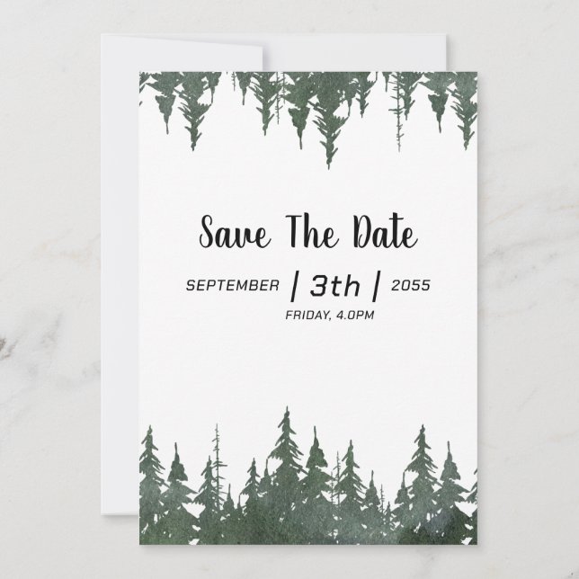 Invitations de mariage d'hiver Carte artisanale (Dos)