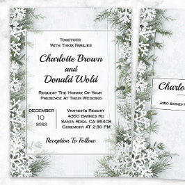 Invitations de mariage d'hiver personnalisables