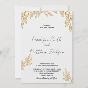 Invitations de mariage du blé