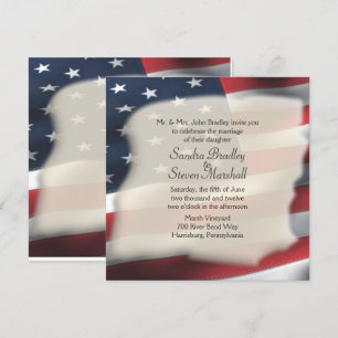Invitations de mariage du drapeau américain