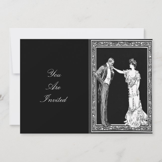 Invitations De Mariage Du Seigneur Et De La Dame D (Devant)