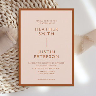 Invitations de mariage Earthy Terracotta modernes
