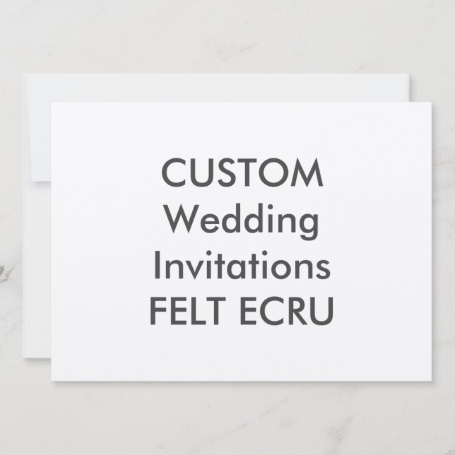 Invitations de mariage ECRU 110lb de 7,5 po x 5,5  (Devant)