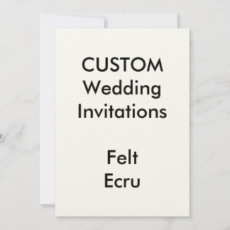 Invitations de mariage ECRU FELT personnalisées 5"