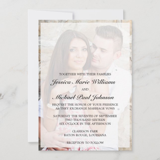 Invitations de mariage élégantes (Devant)