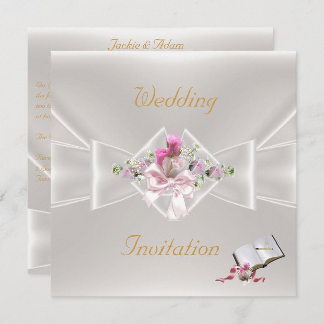 Invitations de mariage élégants (Devant / Derrière)