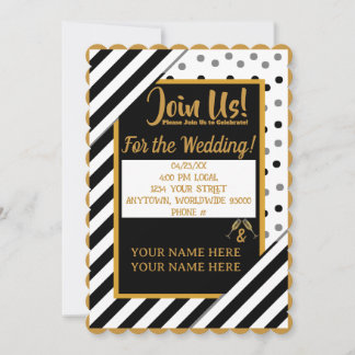 Invitations de mariage en bande Confetti personnal