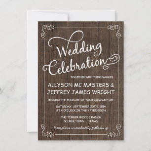 Invitations de mariage en bois de la grange russe