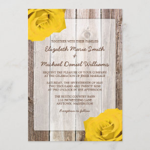 Invitations de mariage en bois de la grange rustiq