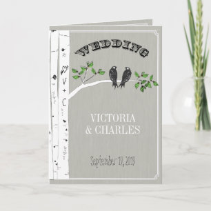 Invitations de mariage en cage d'Inséparables vint