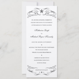 Invitations de mariage en étoile noire et champagn