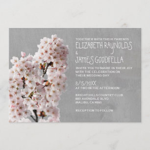 Invitations de mariage en fleurs de cerisiers