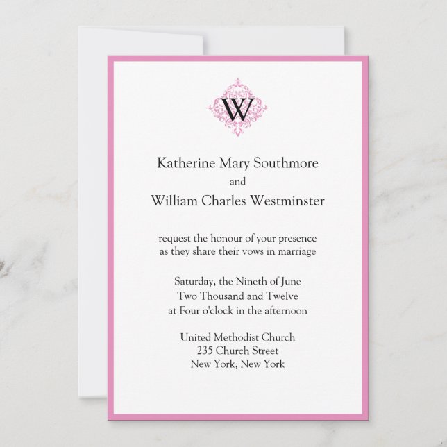 Invitations de mariage en ligne (Devant)