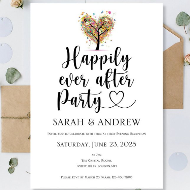 Invitations De Mariage Été Heureux Jamais Après Pa (Créateur téléchargé)