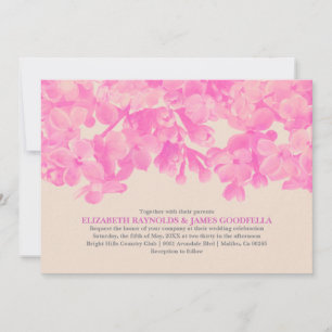 Invitations de mariage floral Fuchsia
