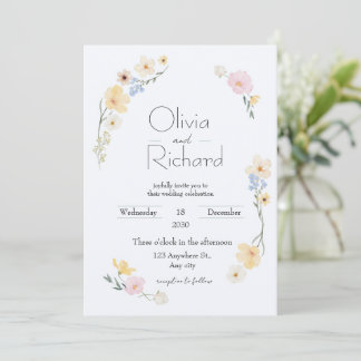 Invitations de mariage florales