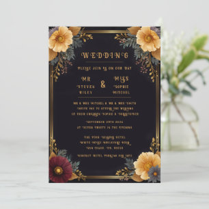 Invitations de mariage florales élégantes