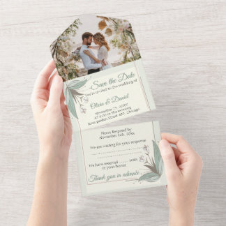 Invitations de mariage florales - Enregistrer la d