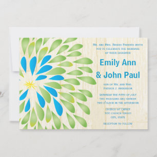 Invitations de mariage florales modernes Chrysanth