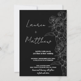 Invitations de mariage Flower Art