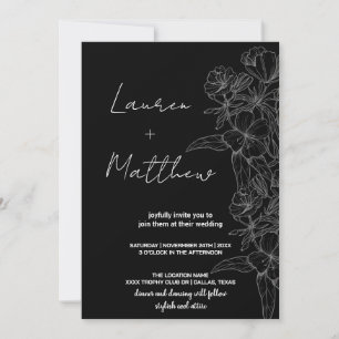 Invitations de mariage Flower Art