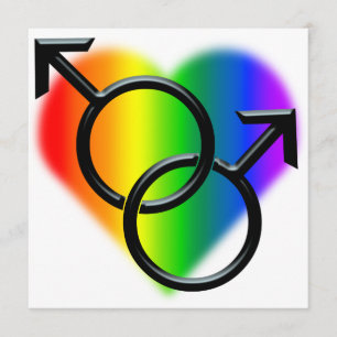 Invitations de mariage gay pride Rainbow Love Cart