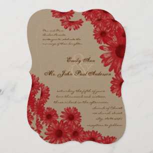 Invitations de mariage Gerber Daisy