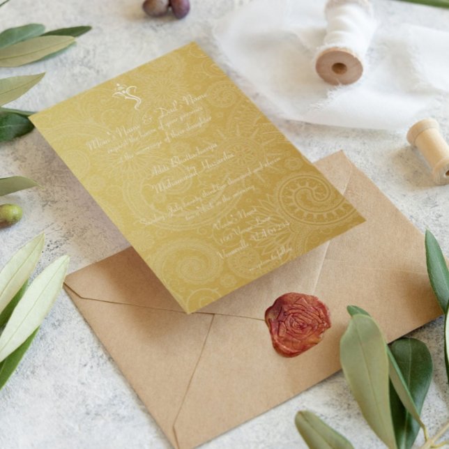 Invitations de mariage Gold Vinayaka (Créateur téléchargé)