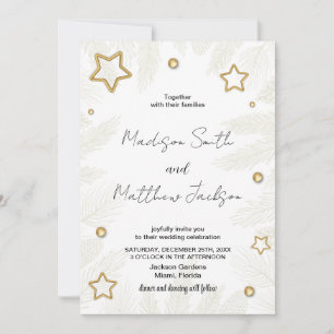 Invitations de mariage Golden Star Pine
